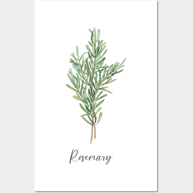 Rosemary herb art Wall Art by InnaPatiutko